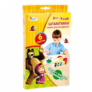 Набор для творчества с губками из серии Маша и Медведь (Multiart, 74936LP-MMsim)